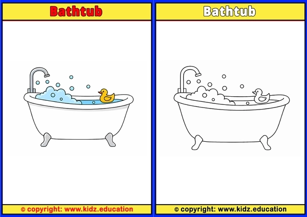 Bathtub - Printable Coloring Page for Kids