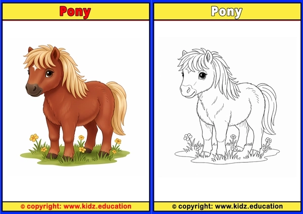 Pony - Printable Coloring Page for Kids