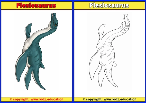 Plesiosaurus - Printable Coloring Page for Kids