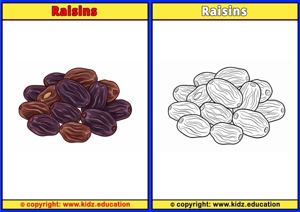 Raisins - Printable Coloring Page for Kids