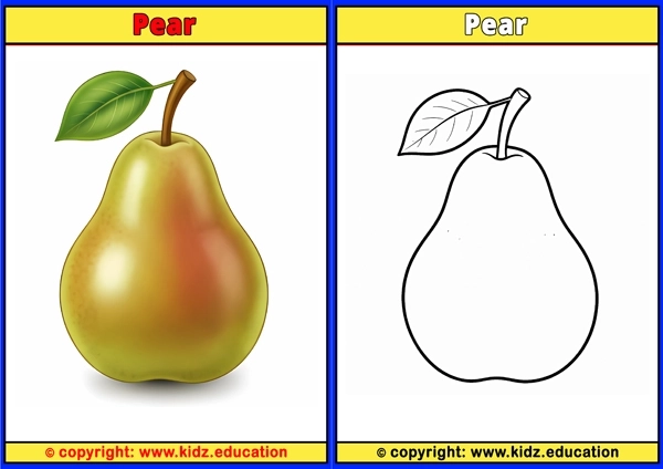 Pear - Printable Coloring Page for Kids
