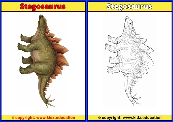 Stegosaurus - Printable Coloring Page for Kids