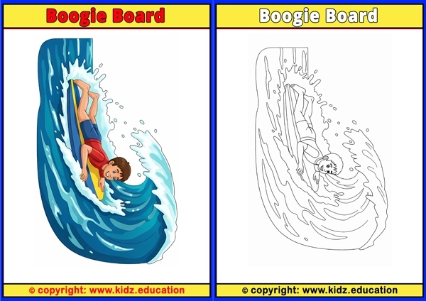 Boogie Board - Printable Coloring Page for Kids