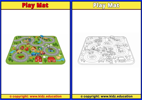 Play Mat - Printable Coloring Page for Kids