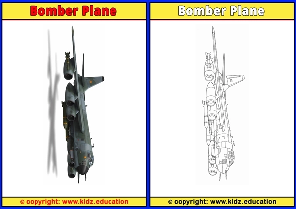 Bomber Plane - Printable Coloring Page for Kids
