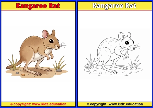 Kangaroo Rat - Printable Coloring Page for Kids