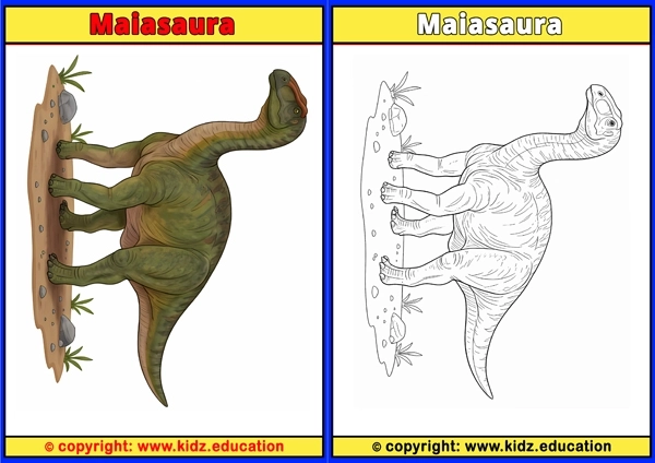 Maiasaura - Printable Coloring Page for Kids