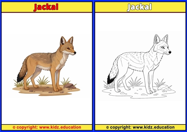 Jackal - Printable Coloring Page for Kids