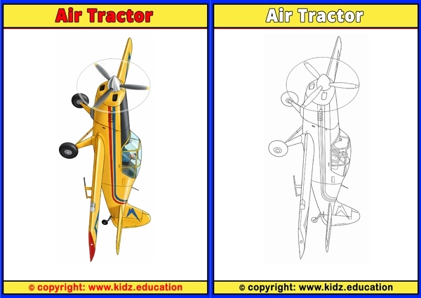 Air Tractor - Printable Coloring Page for Kids