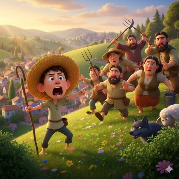 The Boy Who Cried Wolf - Moral Story for Kids