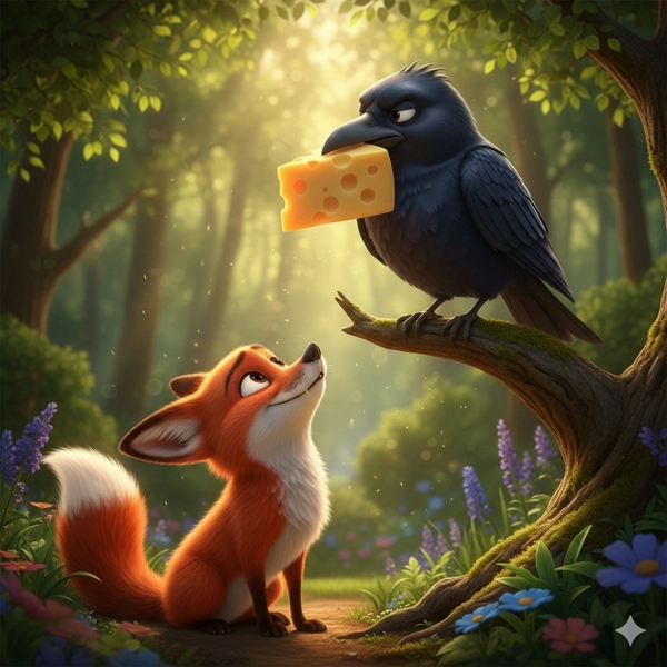 The Fox and the Crow - Moral Story for Kids