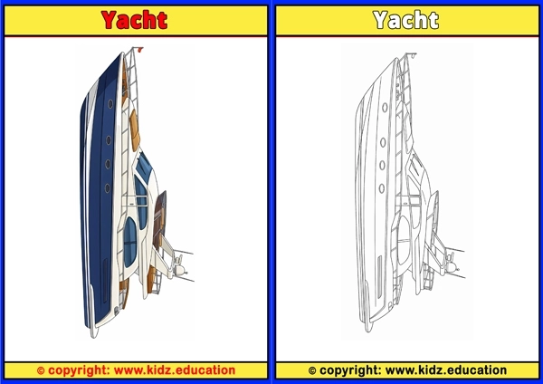 Yacht - Printable Coloring Page for Kids