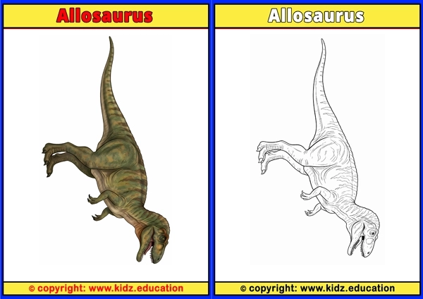 Allosaurus - Printable Coloring Page for Kids
