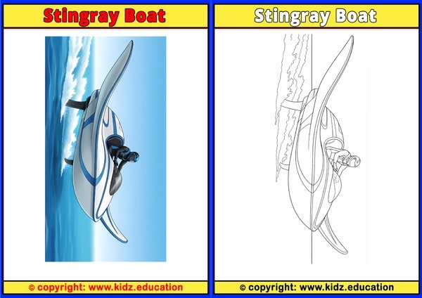 Stingray Boat - Printable Coloring Page for Kids