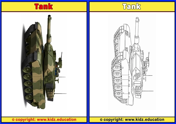 Tank - Printable Coloring Page for Kids