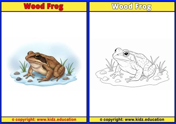 Wood Frog - Printable Coloring Page for Kids