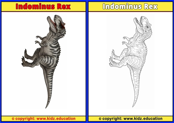 Indominus Rex - Printable Coloring Page for Kids