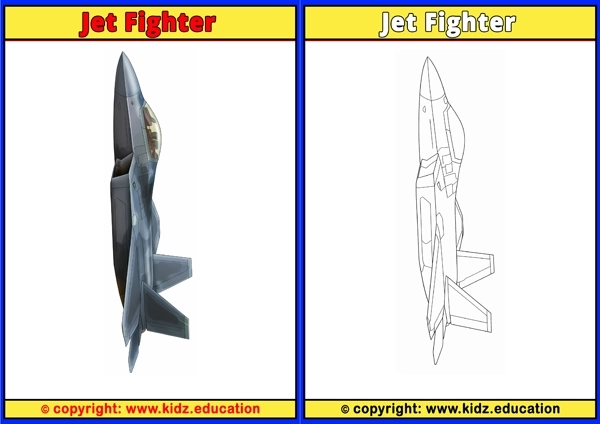 Jet Fighter - Printable Coloring Page for Kids