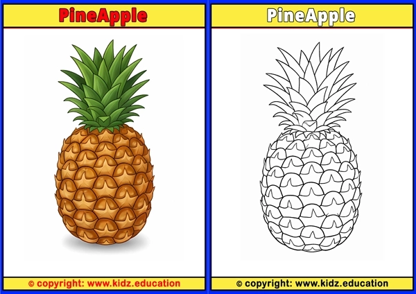 Pineapple - Printable Coloring Page for Kids