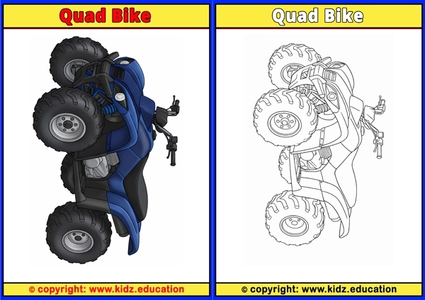 Quad Bike - Printable Coloring Page for Kids