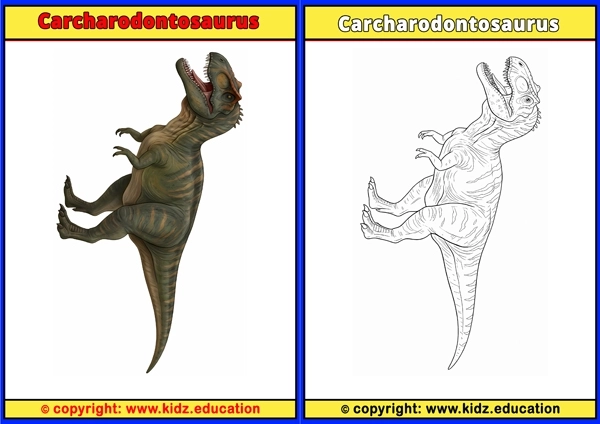 Carcharodontosaurus - Printable Coloring Page for Kids