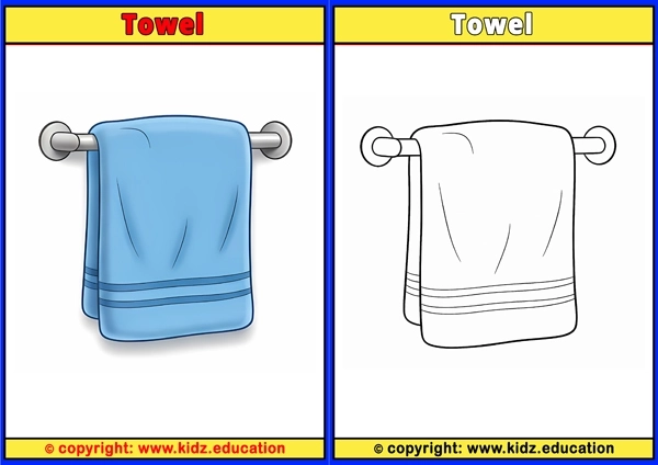 Towel - Printable Coloring Page for Kids