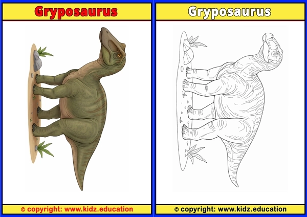 Gryposaurus - Printable Coloring Page for Kids