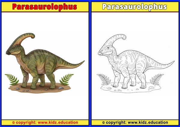 Parasaurolophus - Printable Coloring Page for Kids