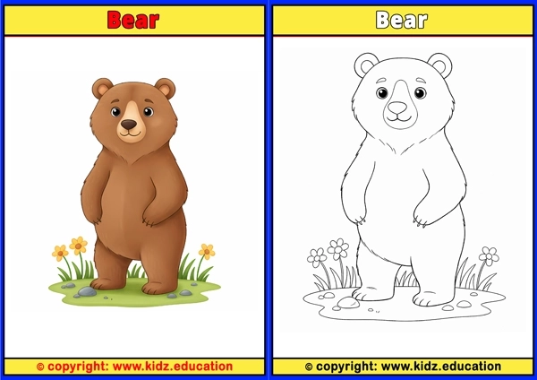 Bear - Printable Coloring Page for Kids
