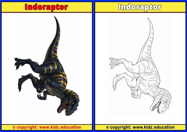 Indoraptor - Printable Coloring Page for Kids