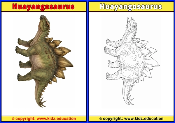 Huayangosaurus - Printable Coloring Page for Kids