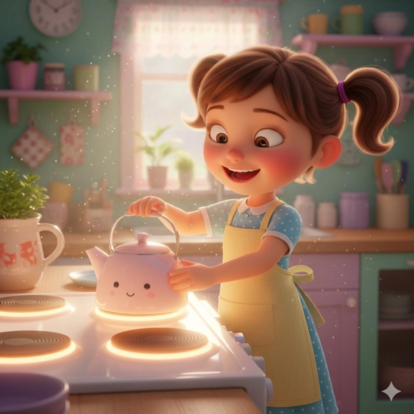 Polly Put the Kettle On - Nursery Rhymes for Kids in English (Full Lyrics)