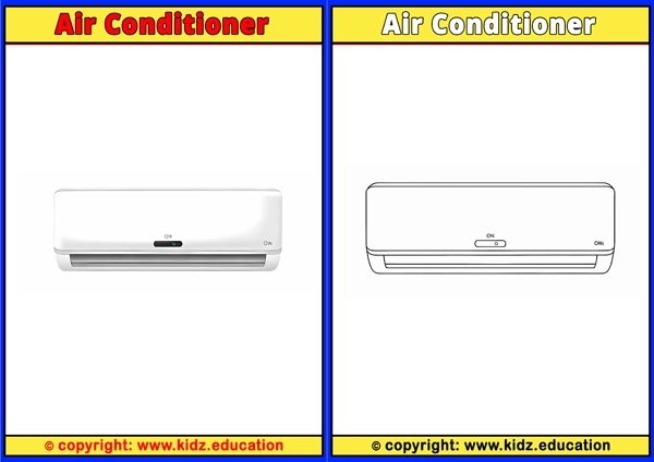 Air Conditioner - Printable Coloring Page for Kids