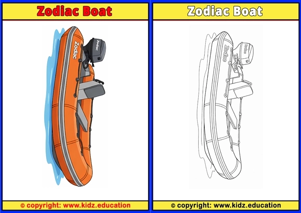 Zodiac Boat - Printable Coloring Page for Kids