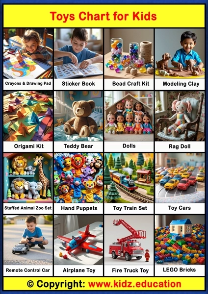 Toys Chart - 1 | Printable Educational Chart for Kids