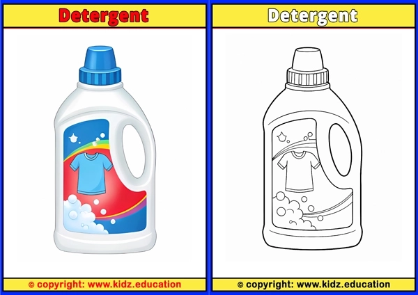 Detergent - Printable Coloring Page for Kids