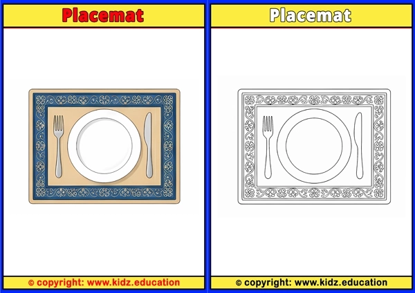 Placemat - Printable Coloring Page for Kids