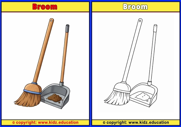 Broom - Printable Coloring Page for Kids