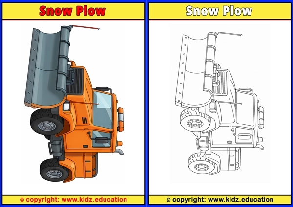 Snow Plow - Printable Coloring Page for Kids