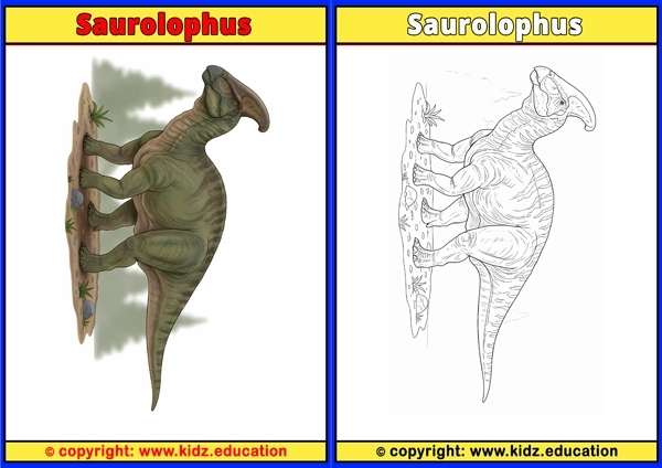 Saurolophus - Printable Coloring Page for Kids