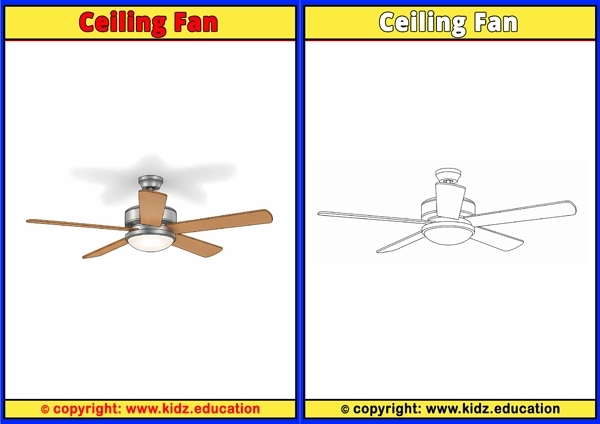 Ceiling Fan - Printable Coloring Page for Kids