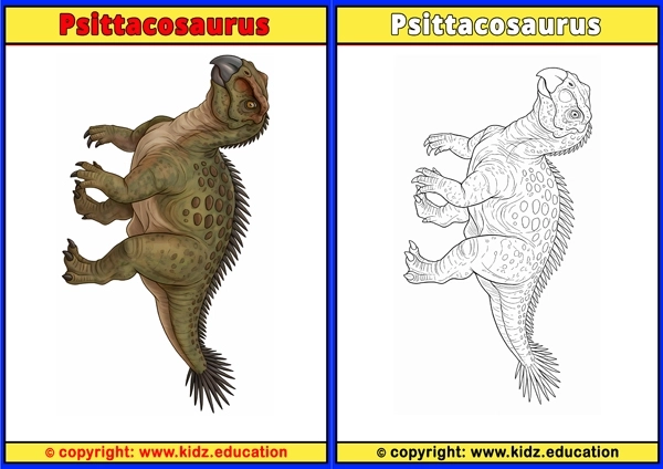 Psittacosaurus - Printable Coloring Page for Kids