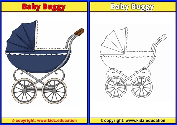 Baby Buggy - Printable Coloring Page for Kids
