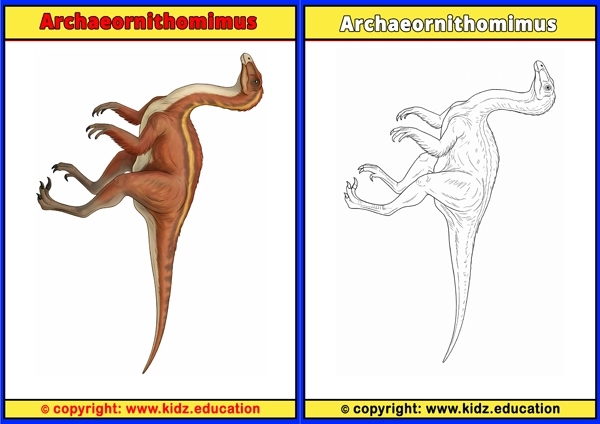 Archaeornithomimus - Printable Coloring Page for Kids