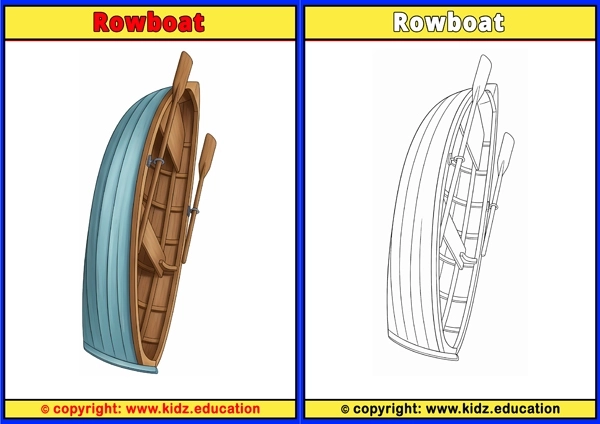 Rowboat - Printable Coloring Page for Kids