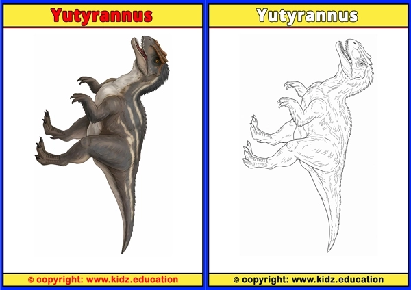 Yutyrannus - Printable Coloring Page for Kids