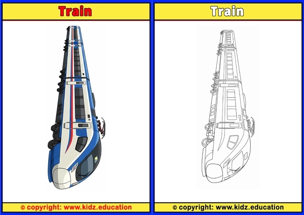 Train - Printable Coloring Page for Kids