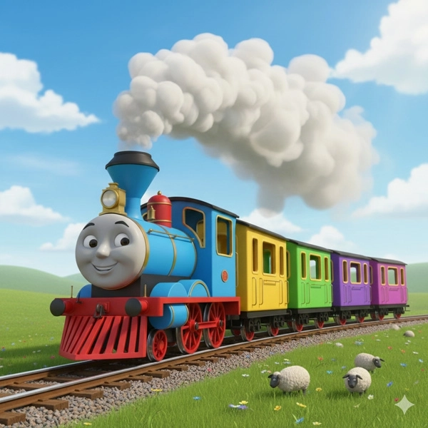 The Train Song - Nursery Rhymes for Kids in English (Full Lyrics)