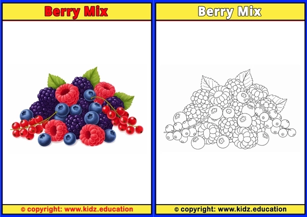 Berry Mix - Printable Coloring Page for Kids