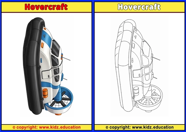 Hovercraft - Printable Coloring Page for Kids